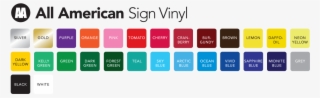 Sign Vinyl Color Chart #7364585