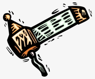 Vector Illustration Of Purim Noisemaker Gragger Used #7365776