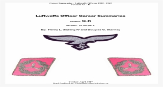Luftwaffe Officer Career Summaries Section G K G K #7366749