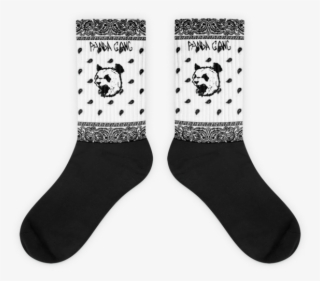 White Bandana Panda Gang Socks #7375948