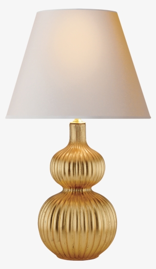 Lucille Table Lamp In Gilded With Natural Paper Shade #7381047
