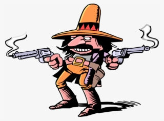 Vector Illustration Of Stereotype Mexican Hombre Bandito #7383235