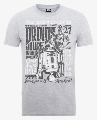 Star Wars Droids Rock Poster T-shirt #7387988