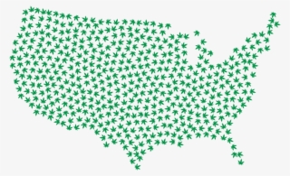 Marijuana America Map Green #7388384