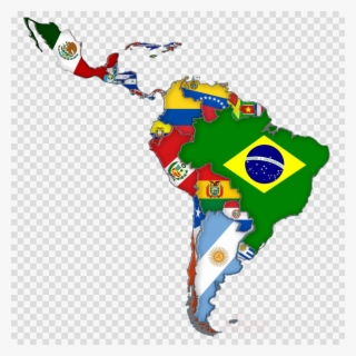 Latin America Map Flags Clipart Flags Of South America #7388446