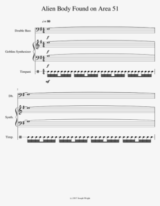 Alien Body Found At Area 51 Sheet Music For Contrabass, #7394726