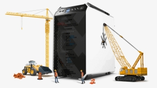 A Big Black And White Design Desktop Surrounded By #7396688