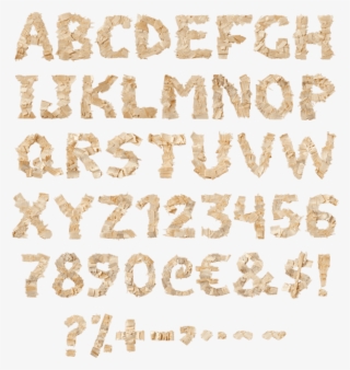Buy Beige Typeface From Wood Dust #7399939