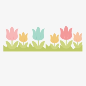 Tulips Border Clipart Tulip - Tulip Clipart Border #740545