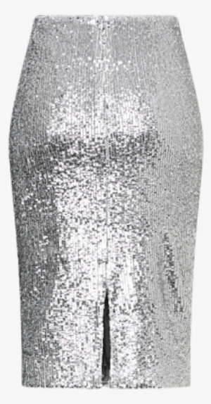 Silver Sequin Pencil Skirt #740780