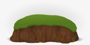 Hill Soil Grass Ground Meadow Green Brown - Cartoon Soil And Grass #741298