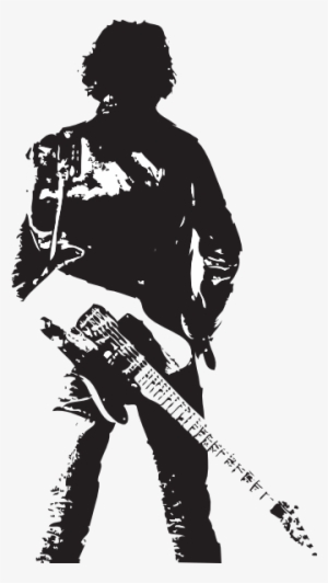 Bruce Springsteen With Guitar Stencil More - Bruce Springsteen Stencil #741523
