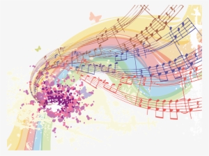 Music Png - Colorful Music Throw Blanket #742135