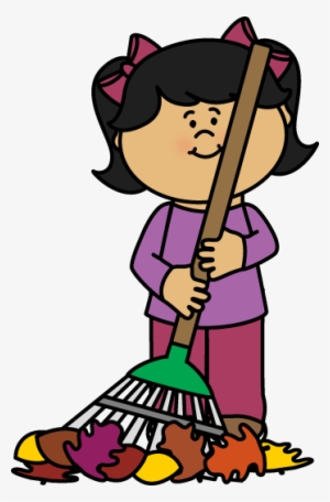 Raking Leaves Clipart - Rake The Leaves Clipart #742535