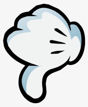 Mickey Mouse Dislike Hand Png Image - Dislike Png #742865