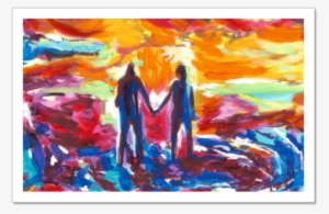 Holding Hands Painting Art Couple Love Fine Art Prints - Painting #744108