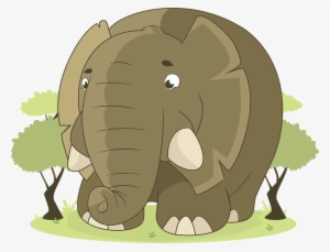 Baby Elephant Clipart - Animales De La Selva En Caricatura #744190