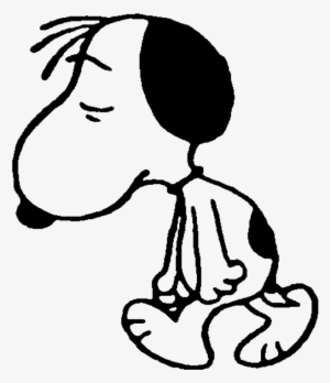 Banner Free Announcements Clipart Snoopy - Snoopy Triste #744621