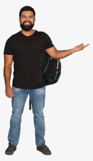 Dennis With Backpack And Pointing - Backpack #744779