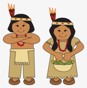 Collection Of Pilgrim And Native American - Indians Clip Art #745186