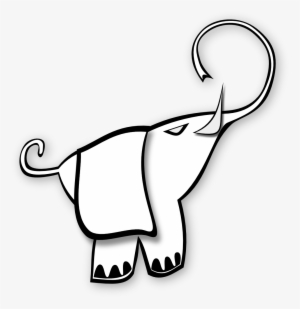 Baby Elephant Clip Art Black And White - Clip Art #745356