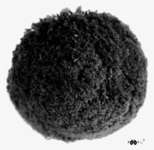 Cotton Pom Pom 7cm, Black - Fruit #745406