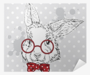 Rabbit Vector - Hipster Watercolor Bunny #745768
