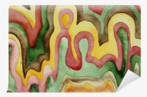 Abstract Beat Generation Watercolor Wall Mural • Pixers® - Watercolor Painting #745888