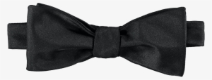 Bow Tie Silk Self Tie Black 1 - Barathea #745911