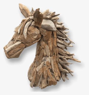 Teak Root Horse Head Sculpture - Driftwood Horse #746406
