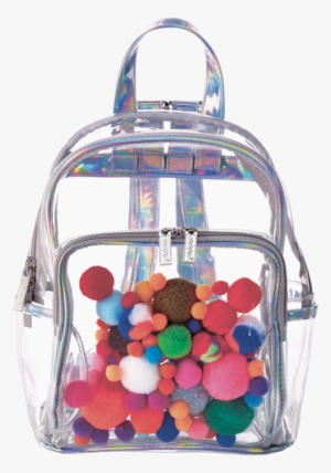 Mini Pom Pom Clear Backpack - Mini Backpack #746537