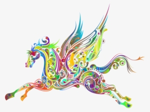 Png Library Stock Flying Horses Pegasus Art Free Commercial - Horse Abstract Art Png #746628