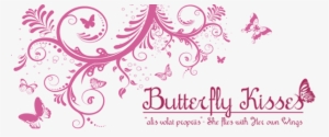 Butterfly Kisses Clipart - Floral Flower Wall Mural 3 #746965