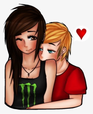 Kisses Clipart Kind Person - Cartoon Couple Kiss Png #747041