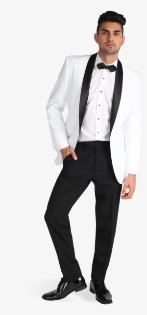 Black Shawl Lapel Tuxedo - Black And White Prom Tuxedos #747290