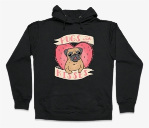 Pugs And Kisses Hooded Sweatshirt #747363