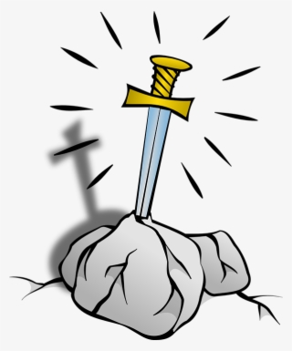 Excalibur, Legend, Sword, England, Stone, Rock - King Arthur Clip Art #748754