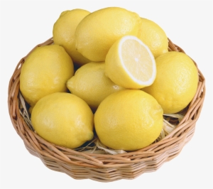 Lemons In Wicker Bowl Png Clipart - Basket Of Lemons Clipart #749129