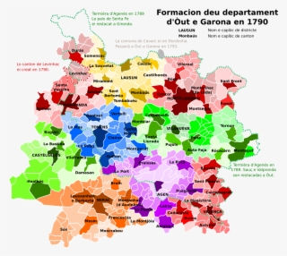 Map Of Lot Et Garonne Department, France, With Districts, #7400956