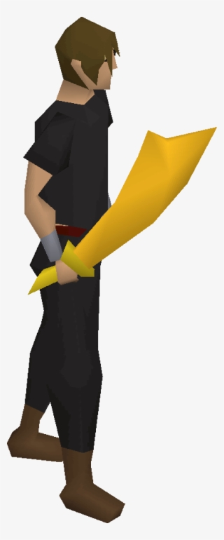 Gilded Scimitar Equipped Png #7405021