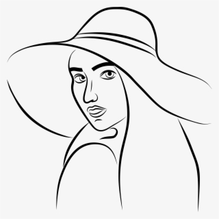 This Free Icons Png Design Of Woman In Hat Line Art #7407770