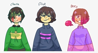 Chara, Frisk And Betty Doodle I'm Sad Akumu Is Gone #7408926