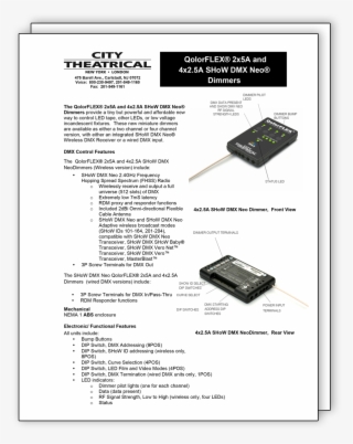 Cut Sheet For Qolorflex Show Dmx Neo #7418544