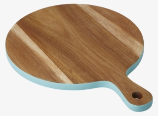 Small Acacia Wood Chopping Board Mint Blue Edging Rice #7423536