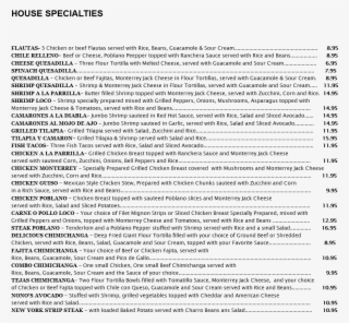 House Specialties Flautas- 3 Chicken Or Beef Flautas #7426903