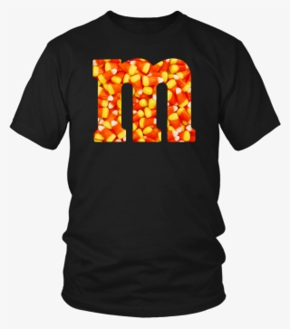 Halloween Letter M Monogram Alphabet Candy Corn T Shirt #7429366