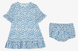 White Viola Stars Dress & Bloomers Set #7430022