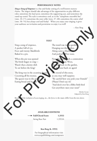 Sing A Song Of Sixpence Thumbnail #7434633