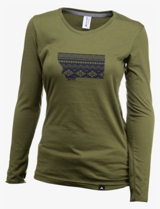 Aspinwall Womens Long Sleeve Shirt Army Navy Flathead #7435921