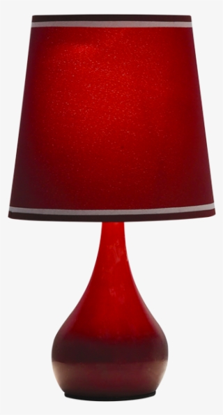 Image For Bedside Lamp With Red Fabric Shade From Economax #7436857